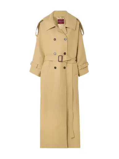 Gucci Oversized Double-breasted Belted Wool And Silk-blend Jacquard Trench Coat | Thumbnail 1 Gucci Oversized Double-breasted Belted Wool And Silk-blend Jacquard Trench Coat | Thumbnail 1