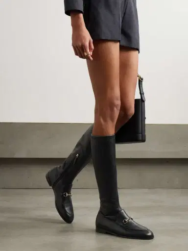 Gucci Jordaan Horsebit-detailed Leather Knee Boots | Thumbnail 2 Gucci Jordaan Horsebit-detailed Leather Knee Boots | Thumbnail 2