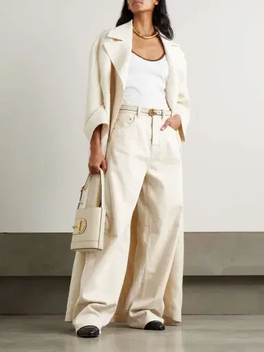 Gucci Patent Leather-trimmed Paneled High-rise Barrel-leg Jeans | Thumbnail 2 Gucci Patent Leather-trimmed Paneled High-rise Barrel-leg Jeans | Thumbnail 2