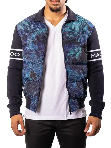 Maceoo Men's Bomber Jacket - Blue | Thumbnail 2 Maceoo Men's Bomber Jacket - Blue | Thumbnail 2