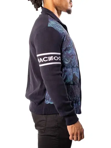 Maceoo Men's Bomber Jacket - Blue | Thumbnail 6 Maceoo Men's Bomber Jacket - Blue | Thumbnail 6
