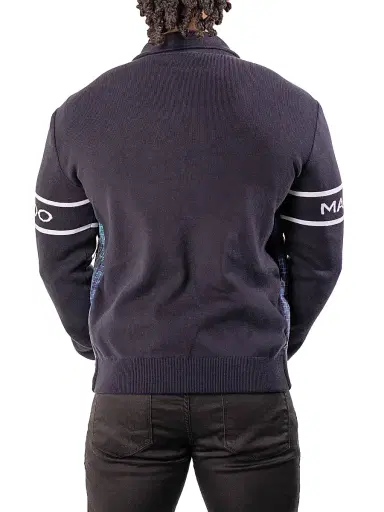 Maceoo Men's Bomber Jacket - Blue | Thumbnail 8 Maceoo Men's Bomber Jacket - Blue | Thumbnail 8