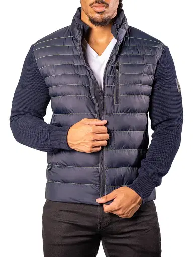 Maceoo Men's Bomber Jacket - Blue | Thumbnail 5 Maceoo Men's Bomber Jacket - Blue | Thumbnail 5