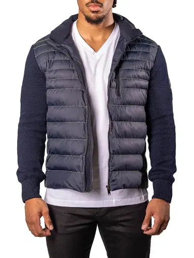 Maceoo Men's Bomber Jacket - Blue | Thumbnail 7 Maceoo Men's Bomber Jacket - Blue | Thumbnail 7