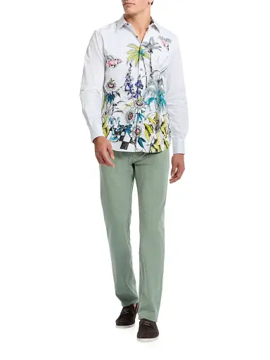 Robert Graham Men's When Pigs Fly Woven Shirt - White | Thumbnail 2 Robert Graham Men's When Pigs Fly Woven Shirt - White | Thumbnail 2