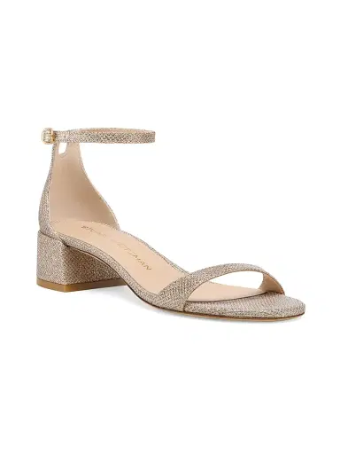 Stuart Weitzman Women's Nudist Block 35MM Sandals - Poudre | Thumbnail 2 Stuart Weitzman Women's Nudist Block 35MM Sandals - Poudre | Thumbnail 2