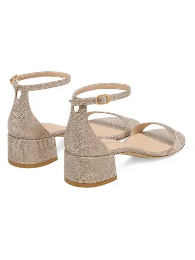 Stuart Weitzman Women's Nudist Block 35MM Sandals - Poudre | Thumbnail 3 Stuart Weitzman Women's Nudist Block 35MM Sandals - Poudre | Thumbnail 3