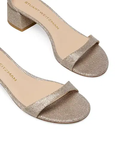 Stuart Weitzman Women's Nudist Block 35MM Sandals - Poudre | Thumbnail 4 Stuart Weitzman Women's Nudist Block 35MM Sandals - Poudre | Thumbnail 4