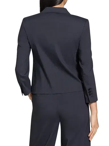 Theory Women's Shrunken-Fit Single-Breasted Linen-Blend Jacket | Thumbnail 5 Theory Women's Shrunken-Fit Single-Breasted Linen-Blend Jacket | Thumbnail 5
