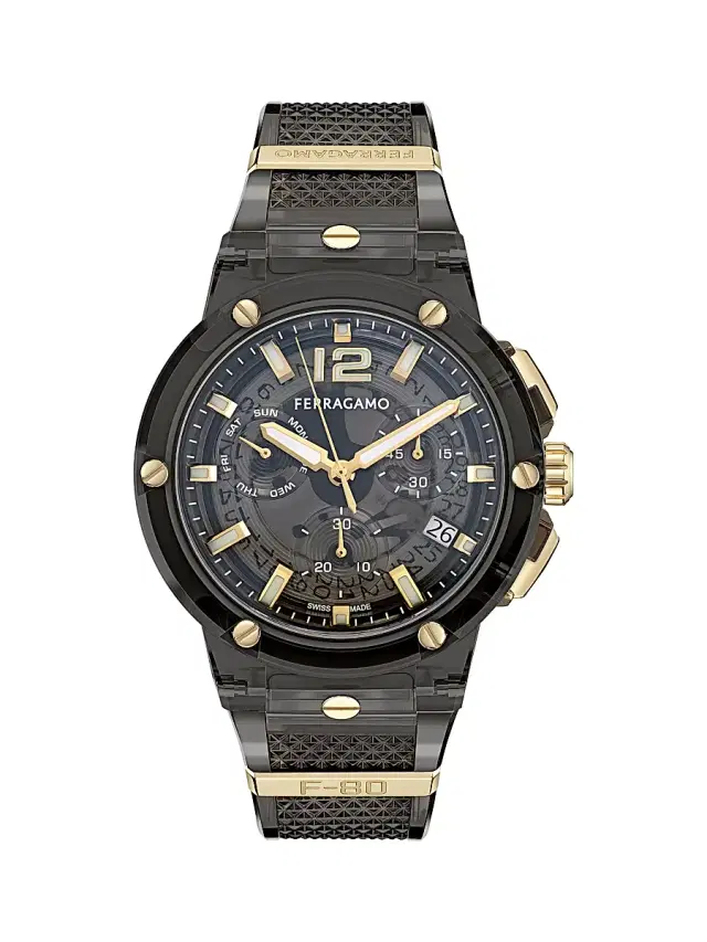 Men's F-80 Translucent Chronograph Watch/44MM - Black Men's F-80 Translucent Chronograph Watch/44MM - Black