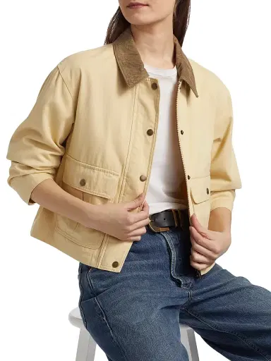 If Only Studio Women's Classic-Cut Twill Jacket - Butter Sage - Size Large | Thumbnail 6 If Only Studio Women's Classic-Cut Twill Jacket - Butter Sage - Size Large | Thumbnail 6