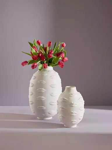 Jonathan Adler Gala Round Vase - White Medium | Thumbnail 5 Jonathan Adler Gala Round Vase - White Medium | Thumbnail 5