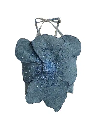 PatBO Women's Nostalgic Sky Crystal-Embellished Denim Tank - Light Blue | Thumbnail 1 PatBO Women's Nostalgic Sky Crystal-Embellished Denim Tank - Light Blue | Thumbnail 1