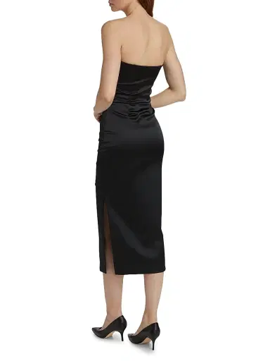 Chiara Boni La Petite Robe Women's Keiky Satin Ruched Cocktail Dress | Thumbnail 5 Chiara Boni La Petite Robe Women's Keiky Satin Ruched Cocktail Dress | Thumbnail 5