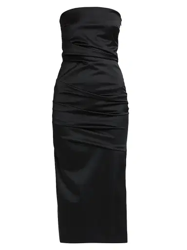 Chiara Boni La Petite Robe Women's Keiky Satin Ruched Cocktail Dress | Thumbnail 1 Chiara Boni La Petite Robe Women's Keiky Satin Ruched Cocktail Dress | Thumbnail 1