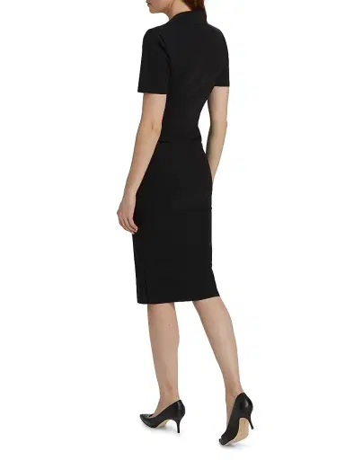 Chiara Boni La Petite Robe Women's Shihi Belted Cocktail Dress - Black - Size 12 | Thumbnail 5 Chiara Boni La Petite Robe Women's Shihi Belted Cocktail Dress - Black - Size 12 | Thumbnail 5