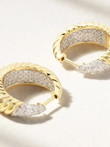 Yvonne Léon 18-karat Gold Diamond Earrings | Thumbnail 3 Yvonne Léon 18-karat Gold Diamond Earrings | Thumbnail 3