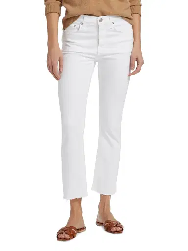 rag & bone Women's Peyton Flexi Mid-Rise Boot-Cut Jeans - Optic White | Thumbnail 3 rag & bone Women's Peyton Flexi Mid-Rise Boot-Cut Jeans - Optic White | Thumbnail 3