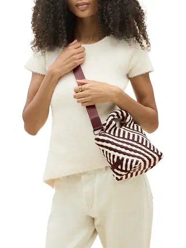 Naghedi Women's St. Barths Petit Striped Geo Tote Bag - Roma | Thumbnail 5 Naghedi Women's St. Barths Petit Striped Geo Tote Bag - Roma | Thumbnail 5