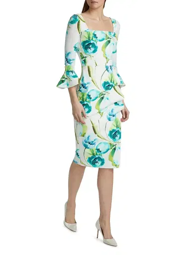Chiara Boni La Petite Robe Women's Astra Floral Cocktail Dress | Thumbnail 2 Chiara Boni La Petite Robe Women's Astra Floral Cocktail Dress | Thumbnail 2