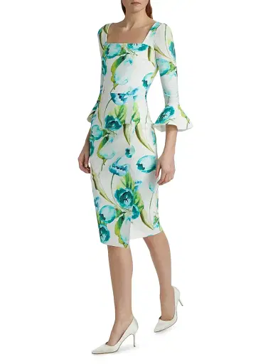 Chiara Boni La Petite Robe Women's Astra Floral Cocktail Dress | Thumbnail 4 Chiara Boni La Petite Robe Women's Astra Floral Cocktail Dress | Thumbnail 4