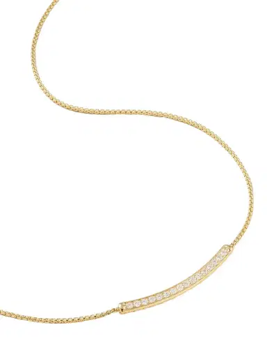 David Yurman Petite Pavé 18-karat Gold Diamond Necklace | Thumbnail 1 David Yurman Petite Pavé 18-karat Gold Diamond Necklace | Thumbnail 1