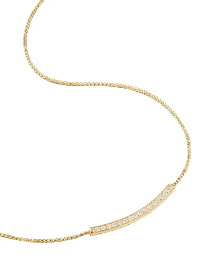 Petite Pavé 18-karat Gold Diamond Necklace Petite Pavé 18-karat Gold Diamond Necklace