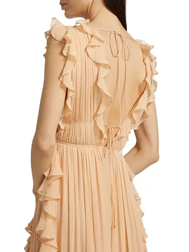 Ulla Johnson Women's Florella Ruffled Silk Georgette Gown - Peony | Thumbnail 6 Ulla Johnson Women's Florella Ruffled Silk Georgette Gown - Peony | Thumbnail 6