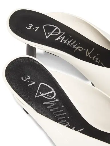 3.1 Phillip Lim Women's 65MM Leather Teardrop-Heel Mules - Antique White | Thumbnail 5 3.1 Phillip Lim Women's 65MM Leather Teardrop-Heel Mules - Antique White | Thumbnail 5