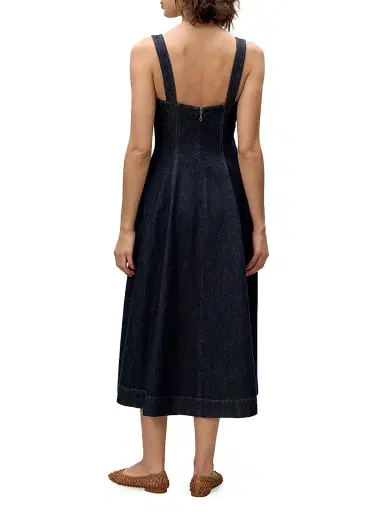 Rebecca Taylor Women's Gabrielle Denim Midi-Dress - Deep Sea Wash | Thumbnail 4 Rebecca Taylor Women's Gabrielle Denim Midi-Dress - Deep Sea Wash | Thumbnail 4