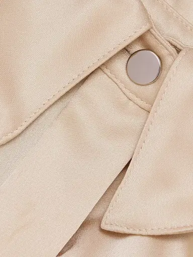 Toccin Women's Riley Satin Boyfriend Shirt - Champagne | Thumbnail 7 Toccin Women's Riley Satin Boyfriend Shirt - Champagne | Thumbnail 7