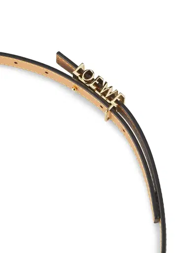 Loewe Women's Vertical Logo Leather Belt - Black Gold - Size XL | Thumbnail 3 Loewe Women's Vertical Logo Leather Belt - Black Gold - Size XL | Thumbnail 3