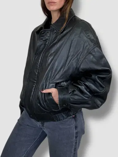 Jen Wonders Studio Leather Bomber Jacket | Thumbnail 3 Jen Wonders Studio Leather Bomber Jacket | Thumbnail 3