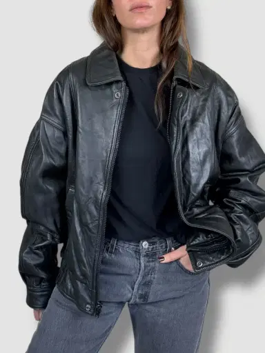 Jen Wonders Studio Leather Bomber Jacket | Thumbnail 9 Jen Wonders Studio Leather Bomber Jacket | Thumbnail 9
