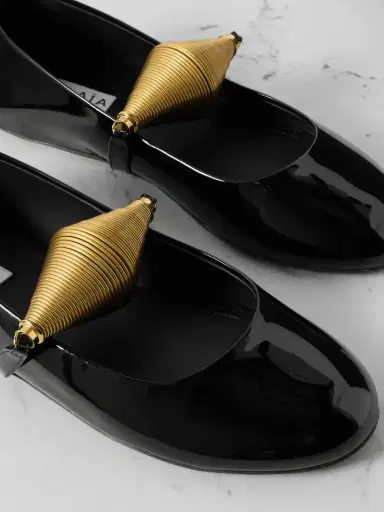 Alaïa Embellished Patent-leather Ballet Flats | Thumbnail 4 Alaïa Embellished Patent-leather Ballet Flats | Thumbnail 4