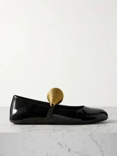 Alaïa Embellished Patent-leather Ballet Flats | Thumbnail 1 Alaïa Embellished Patent-leather Ballet Flats | Thumbnail 1