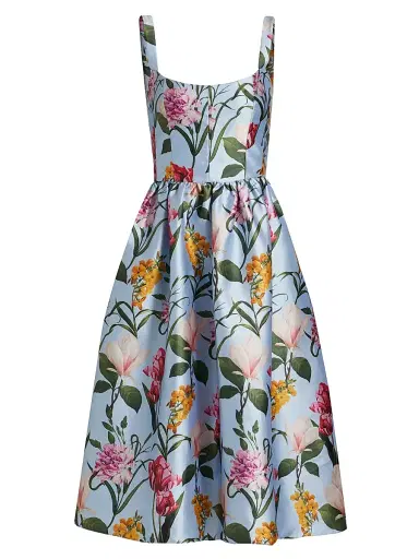 SACHIN & BABI Women's Olena Floral Midi-Dress - Glacial Blue Blossoms - Size 6 | Thumbnail 1 SACHIN & BABI Women's Olena Floral Midi-Dress - Glacial Blue Blossoms - Size 6 | Thumbnail 1