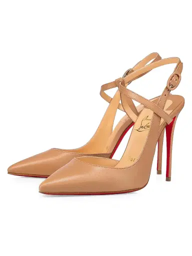 Christian Louboutin Women's Jenlove Leather 0MM Strappy Pumps - Beige | Thumbnail 2 Christian Louboutin Women's Jenlove Leather 0MM Strappy Pumps - Beige | Thumbnail 2