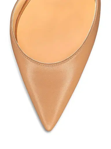 Christian Louboutin Women's Jenlove Leather 0MM Strappy Pumps - Beige | Thumbnail 4 Christian Louboutin Women's Jenlove Leather 0MM Strappy Pumps - Beige | Thumbnail 4