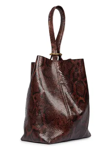 Chloé Women's Spin Python-Embossed Leather Tote Bag - Sooty Brown | Thumbnail 5 Chloé Women's Spin Python-Embossed Leather Tote Bag - Sooty Brown | Thumbnail 5