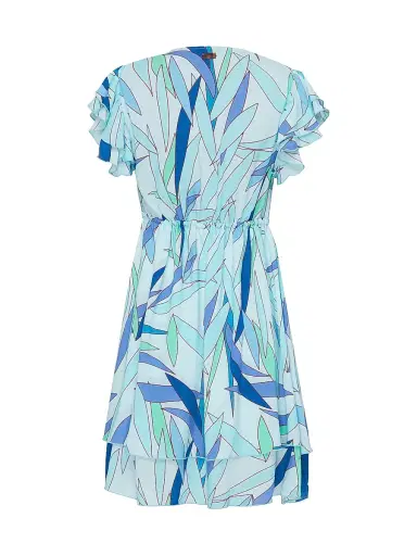 Vilebrequin Women's Abstract Tiered Ruffle Minidress - Thalassa | Thumbnail 2 Vilebrequin Women's Abstract Tiered Ruffle Minidress - Thalassa | Thumbnail 2