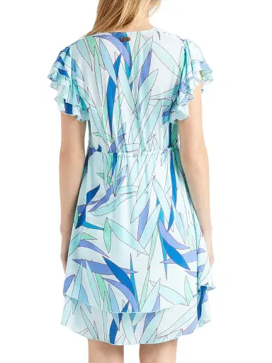 Vilebrequin Women's Abstract Tiered Ruffle Minidress - Thalassa | Thumbnail 4 Vilebrequin Women's Abstract Tiered Ruffle Minidress - Thalassa | Thumbnail 4