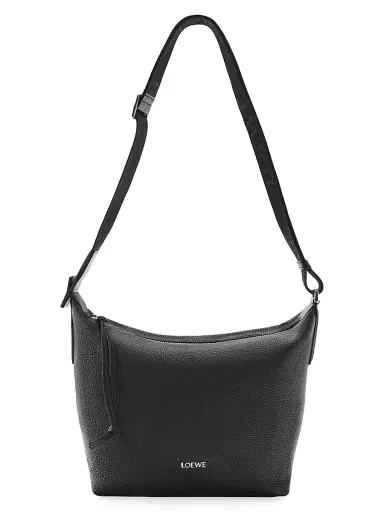 LOEWE Men's Cubi Leather Crossbody Bag - Black | Thumbnail 2 LOEWE Men's Cubi Leather Crossbody Bag - Black | Thumbnail 2
