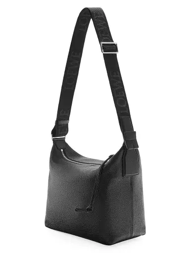 LOEWE Men's Cubi Leather Crossbody Bag - Black | Thumbnail 1 LOEWE Men's Cubi Leather Crossbody Bag - Black | Thumbnail 1