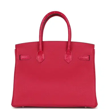 HERMÈS Hermes Birkin 30 Framboise Matte Alligator Togo Touch Palladium Hardware | Thumbnail 5 HERMÈS Hermes Birkin 30 Framboise Matte Alligator Togo Touch Palladium Hardware | Thumbnail 5