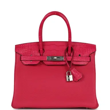 HERMÈS Hermes Birkin 30 Framboise Matte Alligator Togo Touch Palladium Hardware | Thumbnail 1 HERMÈS Hermes Birkin 30 Framboise Matte Alligator Togo Touch Palladium Hardware | Thumbnail 1