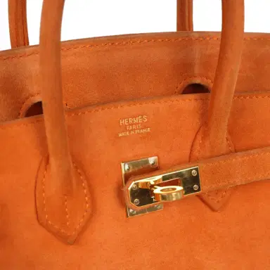 HERMÈS Vintage Hermes Birkin 25 Orange Doblis Gold Hardware | Thumbnail 7 HERMÈS Vintage Hermes Birkin 25 Orange Doblis Gold Hardware | Thumbnail 7