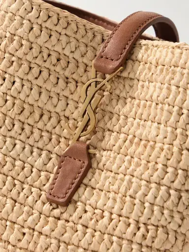 Saint Laurent Le 37 Mini Leather-trimmed Raffia Bucket Bag | Thumbnail 4 Saint Laurent Le 37 Mini Leather-trimmed Raffia Bucket Bag | Thumbnail 4