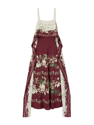 La DoubleJ Draped Floral-print Silk Crepe De Chine Midi Dress | Thumbnail 1 La DoubleJ Draped Floral-print Silk Crepe De Chine Midi Dress | Thumbnail 1