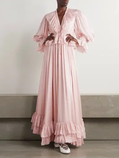 Chloé Ruffled Silk-chiffon Gown | Thumbnail 2 Chloé Ruffled Silk-chiffon Gown | Thumbnail 2